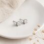 Sterling Silver Moissanite Stud Earrings – 4mm, thumbnail 4 of 6
