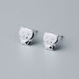 Sterling Silver Cute Pig Stud Earrings, thumbnail 1 of 5