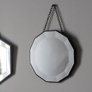 Set Of Three Bevelled Chained Mirrors, 2 of 3