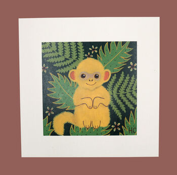 Reusable Eco Friendly Monkey Children's Card Blank Inside Or Optional Handwritten Message, 4 of 11