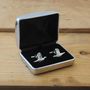 Pheasant Cufflinks In Sterling Silver, thumbnail 4 of 8