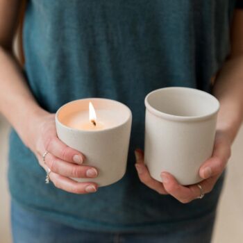 Tall Eco Friendly Scented Candle And Ceramic Mug, 5 of 12