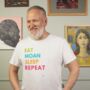 Eat Sleep Moan Repeat Mens T Shirt, thumbnail 2 of 5