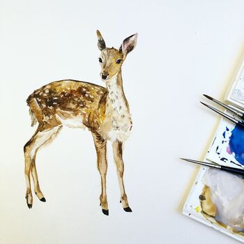Personalised Deer Art Print, 2 of 5