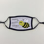 Personalised Bee Positive Face Mask, thumbnail 1 of 4