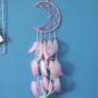 Pink Pastel Moon Dream Catcher Gift For Girls, thumbnail 3 of 4