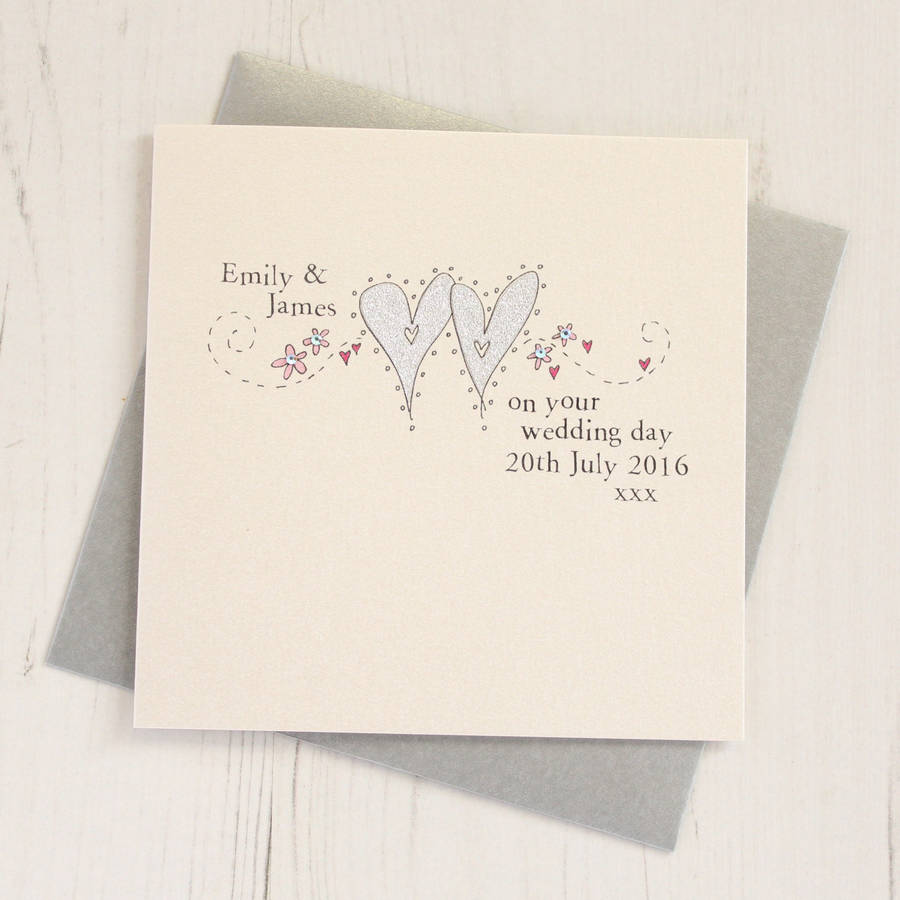 personalised sparkly wedding card by eggbert & daisy ...