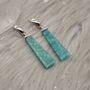 Gemstone Amazonite Silver Earrings, thumbnail 1 of 6