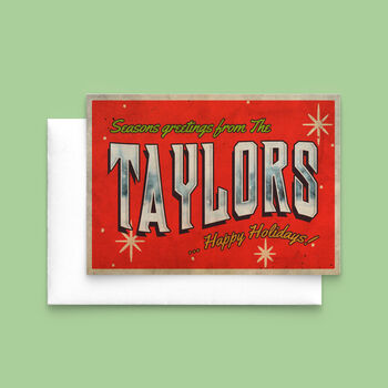 Retro Style Personalised Christmas Cards, 3 of 3