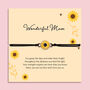 Wonderful Mum Sunflower Bracelet, thumbnail 1 of 5