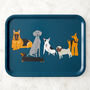 Doggy Friends Large Tray + Pink Tea Towel Gift Set, thumbnail 5 of 8