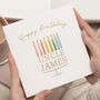 Personalised Uncle Birthday Card With Candles, thumbnail 1 of 7