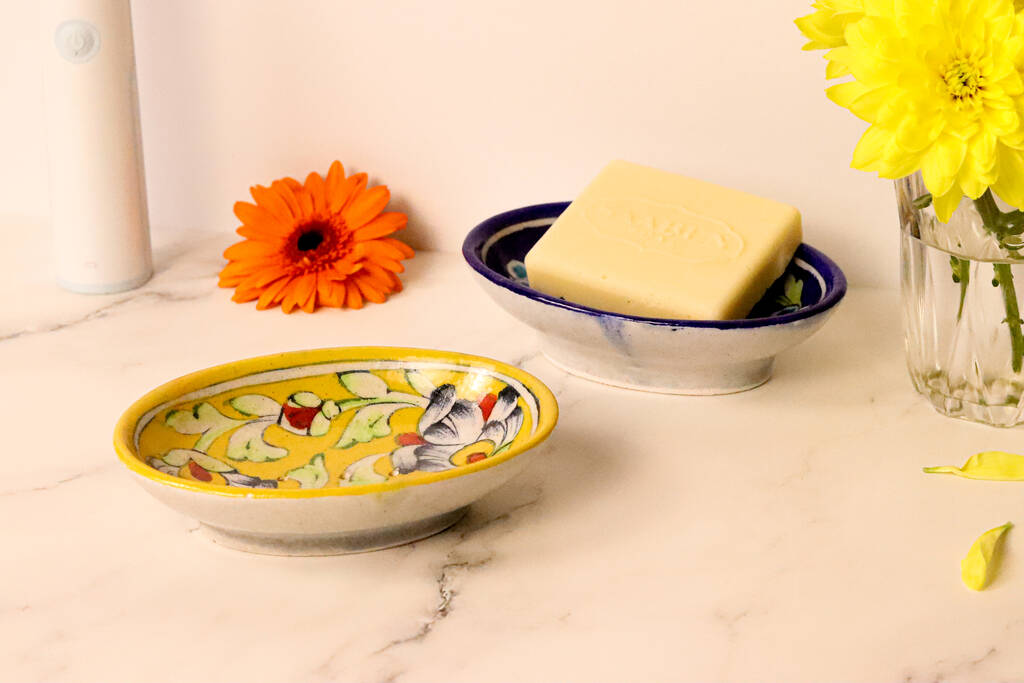 Ceramic Eco Friendly Soap Dish Yellow By Saabuni