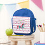 Personalised Circus Themed Blue Lunch Bag, thumbnail 7 of 10