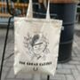 The Great Catsby Literary Cat Organic Cotton Tote Bag, thumbnail 3 of 4