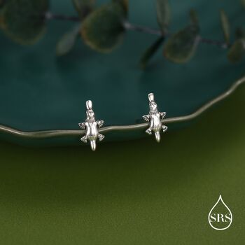 Sterling Silver Platypus Stud Earrings, 2 of 12