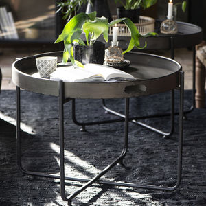Round And Coffee Tables Notonthehighstreet Slim Legged Metal Tray Table Coffee Tables