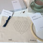 Sashiko Japanese Embroidery Kit. Craft Kit For Adults, thumbnail 4 of 7