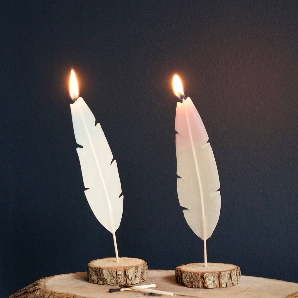 Symbolic Feather Candle By Illumer