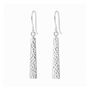 Sterling Silver Hammered Bar Drop Earrings – 35mm X 5mm, thumbnail 8 of 8