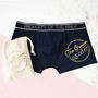 Groom's Property Of The Bride, Wedding Date Boxers, thumbnail 1 of 5