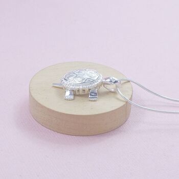 Sterling Silver Turtle Pendant, 2 of 5