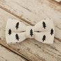 Christmas Black And White Tree Bow Tie And Lead Set, thumbnail 3 of 7