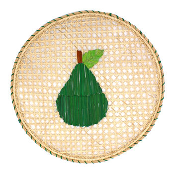 Pear Handwoven Placemat Set Of Four, 2 of 4