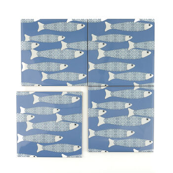 Blue 'Ocean Shoal' Ceramic Tile, 3 of 10