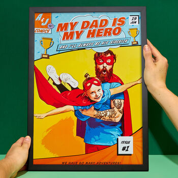 Personalised First Father's Day Poster Comic Style, 6 of 9
