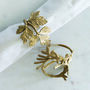 Gold Leaf Metal Napkin Rings, thumbnail 4 of 4