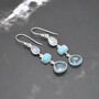 Moonstone Turquoise Blue Topaz Earrings, thumbnail 11 of 11