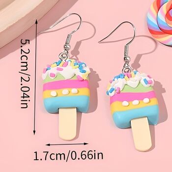 Candy Sweet Fun Ice Cream Earrings Gift, 3 of 3