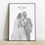 Personalised Song Lyrics Portrait – Custom Couple Gift, thumbnail 3 of 9