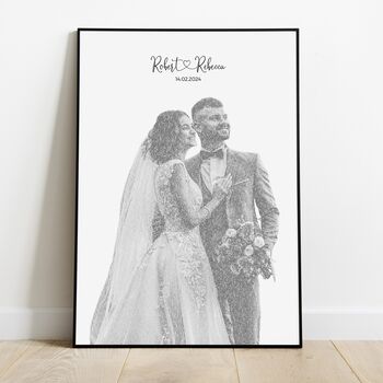 Personalised Song Lyrics Portrait – Custom Couple Gift, 3 of 9