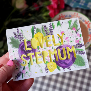 'Lovely Stepmum' Paper Cut Card, 4 of 6