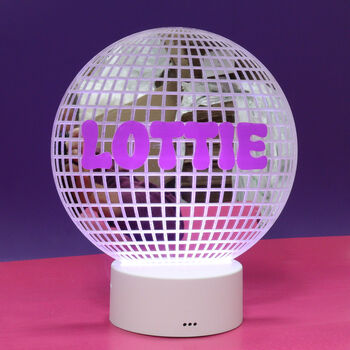 Personalised Disco Ball LED Light, 9 of 12