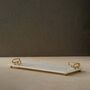 Handmade Rectangular White Marble Tray, thumbnail 1 of 2