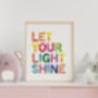 Let Your Light Shine Rainbow Print, thumbnail 3 of 5