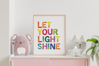 Let Your Light Shine Rainbow Print, 3 of 5