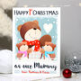 Bear Twins 1st Christmas Card As Mummy Daddy, thumbnail 2 of 6