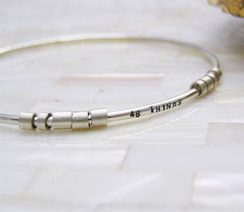 Personalised Silver 'Secret Message' Bracelet, 7 of 9