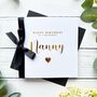 Personalised Black Foil Birthday Card Any Name, thumbnail 6 of 11
