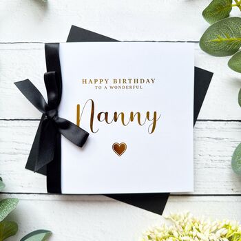 Personalised Black Foil Birthday Card Any Name, 6 of 11