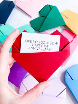 Be My Godparent Personalised Origami Heart Card, 5 of 7