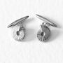 Ammonite Cufflinks– Silver/Gold Vermeil Plated, thumbnail 3 of 6