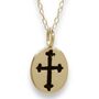 Medieval Cross Engraved Coin Necklace, thumbnail 1 of 4