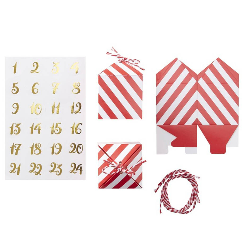 Fill Your Own Advent Calendar Boxes Red And Gold By The Wedding Of My 