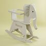 Personalised Childhome Grey Wooden Elephant Rocker, thumbnail 1 of 3