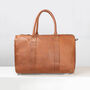 Personalised Leather Cortes Compact Weekender Holdall, thumbnail 1 of 9